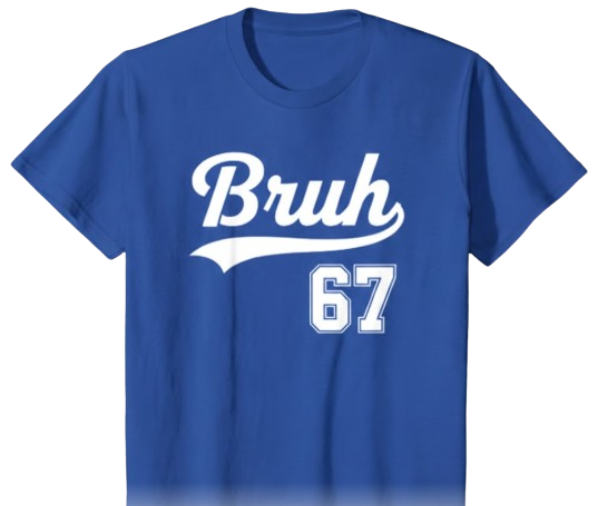 Bruh 67 T-shirt - Blue